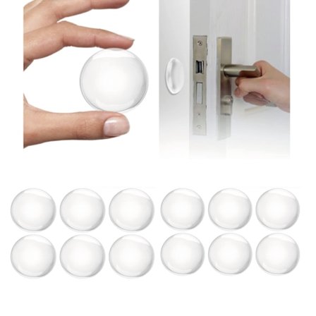 12 transparente dørstoppere