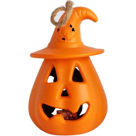 Halloween-gresskarlys Søte Mini LED-lamper Halloween-fest Blinkende Dekorasjon Oransje, Halloween-pynt, Halloween-dekorasjon 4 stk Man Jia