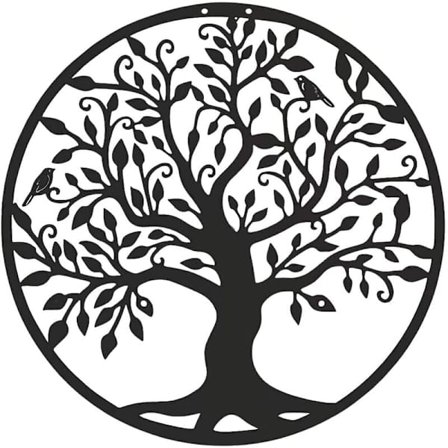 Metal Væghængt Træ Dekoration Livets Træ 35*35cm