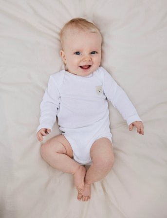 name it Nbnbody 3P Ls Oxford Bear Noos - Beige - 56