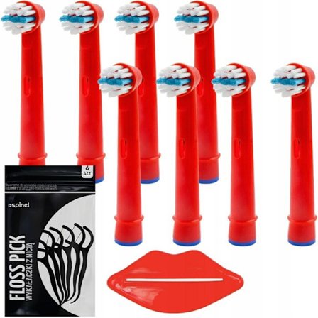 Barn tandborstar - Oral-B - Kids Stages - 8 kompatibla roterande påfyllningar - Med tandvårdstillbehör