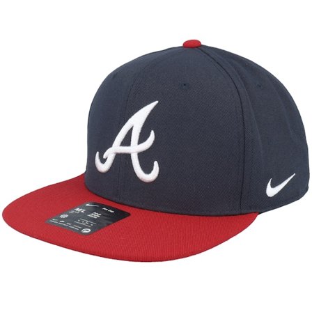 Nike MLB - MLB Blauw snapback Cap - Atlanta Braves Dri-fit Pro Blue/Red Snapback @ Hatstore