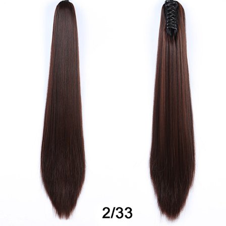 Enkelt stykke (mørkebrun, ca. 60 cm lang) Hestehale lige hår E