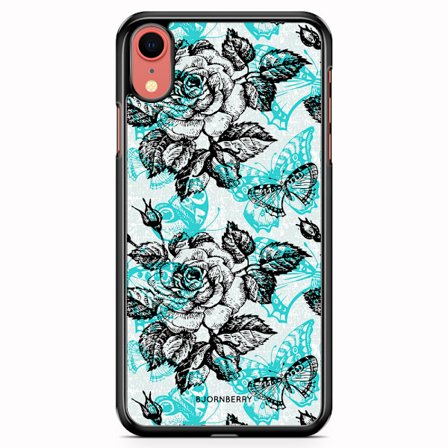 Bjornberry Skal iPhone XR - Fjärilar & Rosor