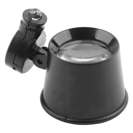 LED 10X Forstørringsglass Øye Lupe Smykker Forstørende Enkeltglass Klokker Reparasjonsverktøy