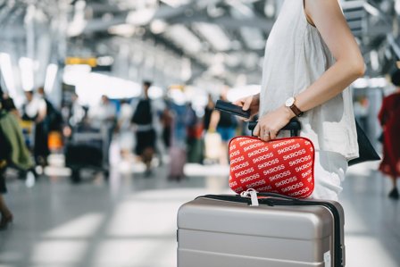 SKROSS Travel Pillow Mini - Red /Print