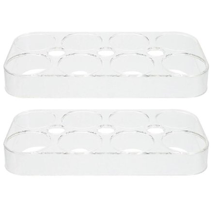 2 stk. Køleskab Æggebakke Praktisk Æggeopbevaringsboks Æggeopbevaringsbeholder