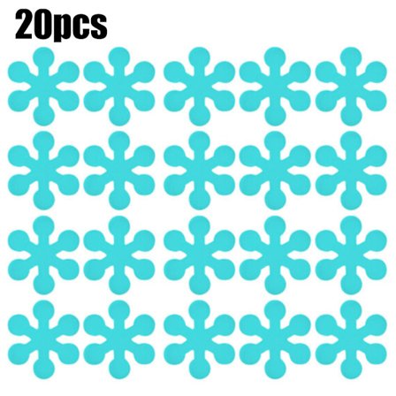 20 st Halkfria Badrumsklistermärken, Halkskydd för Dusch, Tvättställ, Badkar Blå