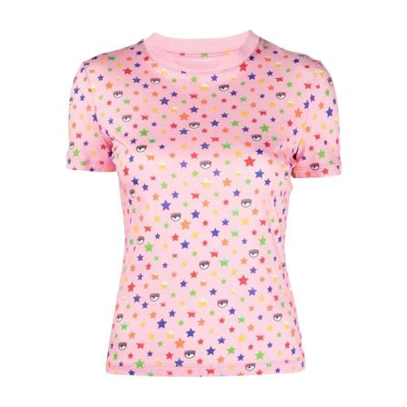 Chiara Ferragni Collection 72Cbh601Js093414 Cotton T-Shirt Pink, Dame T-shirts