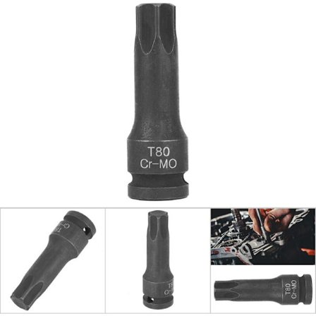 1/2" Hylsadapter Stjärnskruvmejsel Luft Slagnyckel Bits Hylsa Bilreparation Verktyg (T80)