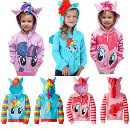 Huvtröjor För Barn, Flickor My Little Pony Wing Coat Casual Sweatshirt