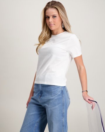 LMTD NLFSTAR SS SHORT S TOP Hvit T-skjorter Jente - Kids Brand Store