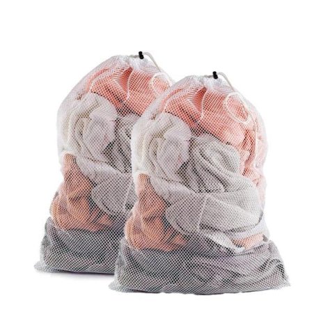 INF Stor vasketøjspose 60x90 cm Hvid 2-pak