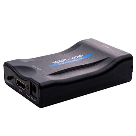 SCART til HDMI Konverter 1080p - Adapter Sort