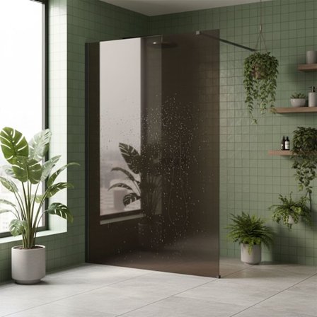 Duschvägg Rea Flexi Brown 140 Titan