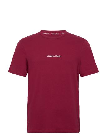 S/S Crew Neck T-shirt Burgundy Calvin Klein