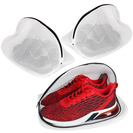 Et sæt med 3 lynlåste mesh-skovaskeposer