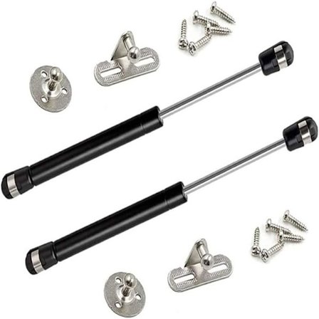 2 stk Hydraulisk trykkstøttestang Oppovervendt pneumatisk støtte