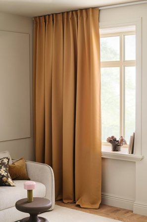 &Home - Mørkleggingsgardin Linnie Wide 1-pakning - Orange - Mørkleggingsgardiner - 220 - Fra Homeroom