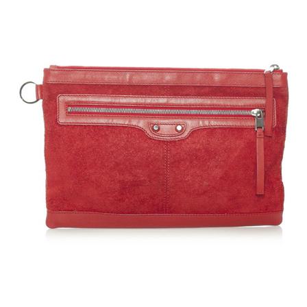 Balenciaga Vintage Clutches , Rood , Dames , Maat: ONE Size Vintage Tassen
