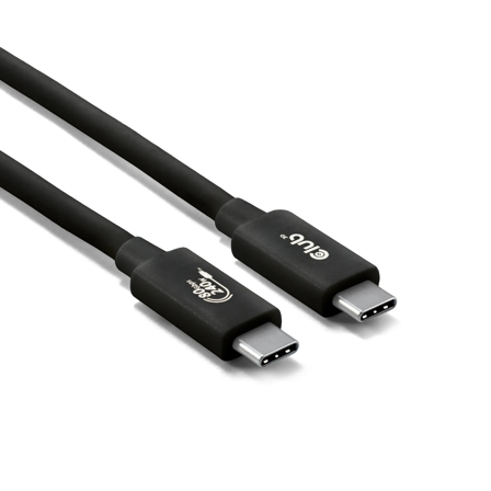 Club 3D USB-C-Kabel 80Gbps PD240W/8K240Hz 1.2m svart