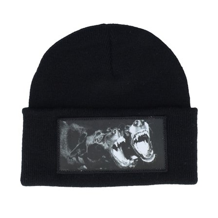 Calza Pennello - Dogs Beanie Black Cuff Cuff Black Beanie - @ Hatstore