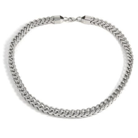 Stylish Silver-Tone Stainless Steel Necklace for Men - Steel necklaces