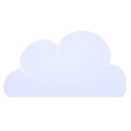 Barn Silikon Skyformet Plassmatte Servise Bordmatte Vaskbar og Bærbar (Hvit)(43.00X24.00X0.30CM,Hvit)