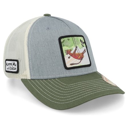 Mamma Mu & Kråkan - Grå trucker Caps - Gungar Grey/Olive Trucker @ Hatstore