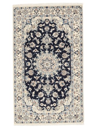Nain Teppich Handgeknüpft 118X199 Beige/Dunkelgrau Persien