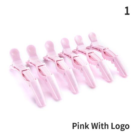 6 St Candy Color Plast Hårklämma Frisörklämmor Alligat