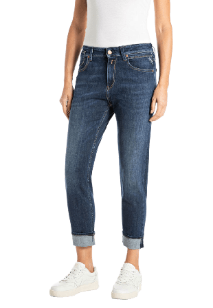 Replay Marty Slim Boyfit Jeans Dam Blå W27/L30