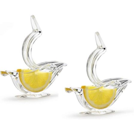 2-pak citronpressere, akryl citronpresser, bådformet manuel citronpresser til skiver