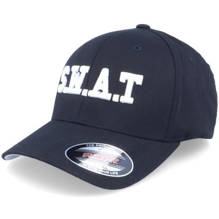 Iconic - Svart flexfit Keps - Swat 3D Black - Flexfit @ Hatstore