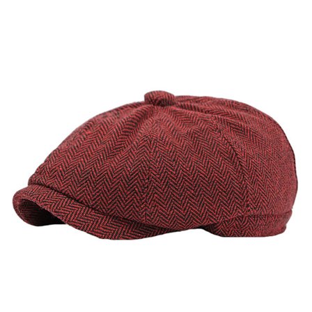 Retro randig basker, lämplig för både män och kvinnor, klassisk design, en avslappnad och stilfull accessoar, perfekt för vardagsbruk under våren.