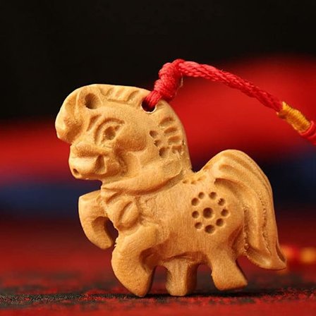 Horoskooppi riipus Persikka puu 12 Horoskooppi Hevonen Kaulakoru Naisten Puinen Kannettava Korut