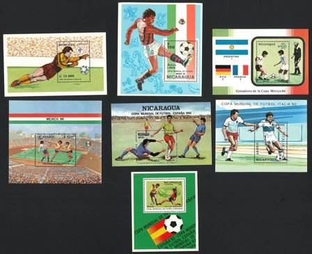 Nicaragua 1981-1990 - 6 sæt total 43 frimærker og 7 miniark - Postfrisk