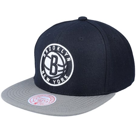 Mitchell & Ness - NBA Zwart snapback Cap - Brooklyn Nets Team 2 Tone 2.0 Black/Grey Snapback @ Hatstore