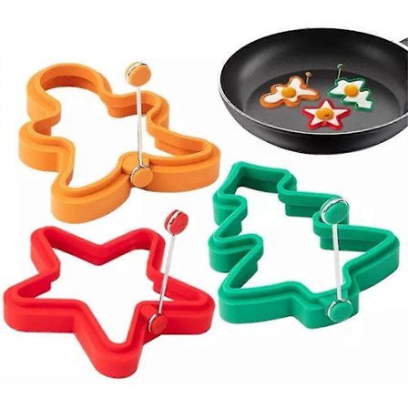 Silikone Julepandekageform Nonstick Varmebestandig Multifunktionel Bærbar Kreativ Stegning af Æg til Madlavningsværktøj Nye_Specialtilbud