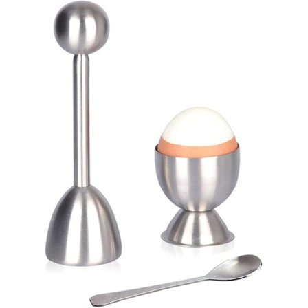 Egg Cutter Set, Full Boiled Egg Tool Set, Rustfritt Stål Eg