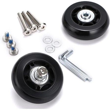 Reservehjul til kuffert, hjulleje reparation til bagage 60*18mm, sort