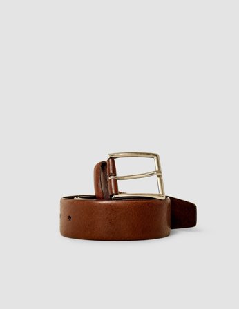 Shaping New Tomorrow - Leather Belt - Light Brown - Male - Size 115