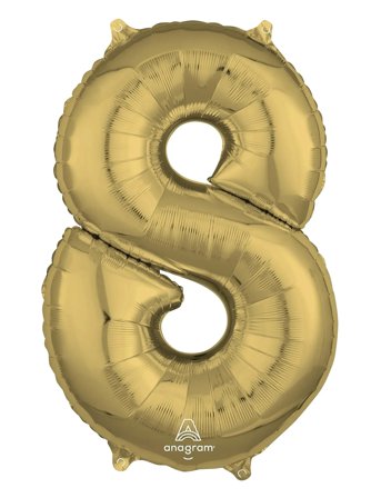 IPK | Number Foil 8 White Gold 66 Cm | 0