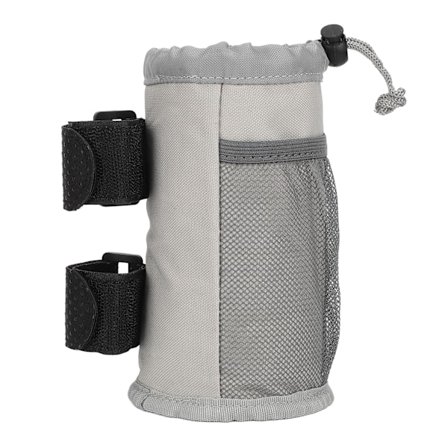 Justerbar sykkelvannflaskeholder for 12 til 32oz flaske Holdbar Oxford-stoff Rullestolkoppholder for 0,9 til 2 tommers stang Grå 17,5x8,5x17,5cm