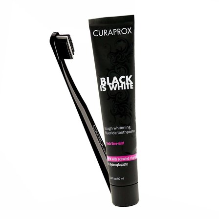 Curaprox Black Is White Set Dentifricio 90ml+1 Spazzolino