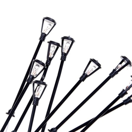 10 stk sæt model LED gade lampe belysning enkelt hoved tog layout legetøj