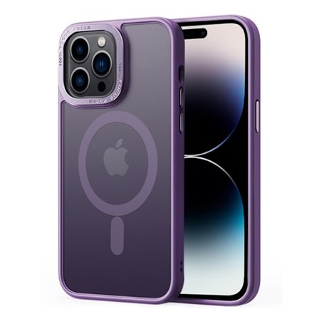 Kompatibel med iPhone, iPhone 14 Pro Max Deksel MagSafe Hybrid Matt Lilla