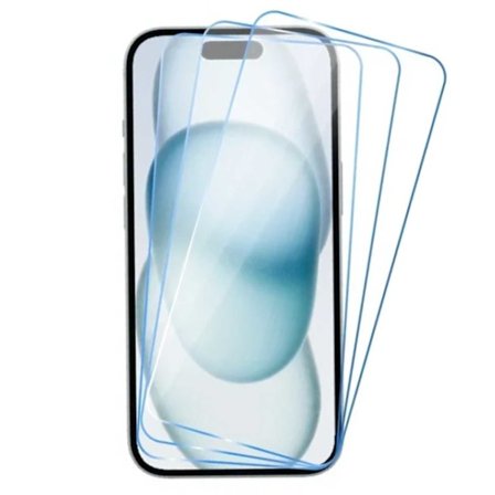 3-Pack iPhone 16 Pro Heltäckande Skärmskydd HD Härdat Glas