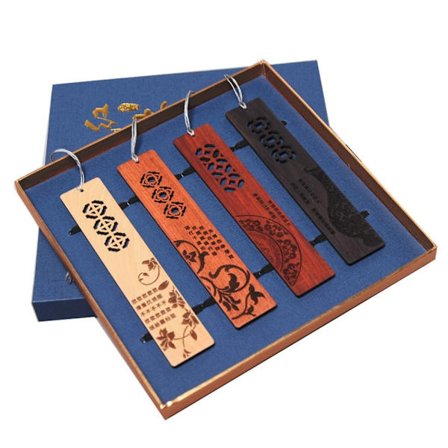 Puinen kirjanmerkki Veistetty puinen kirjanmerkki Luonnollinen Käsintehty