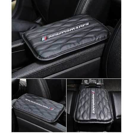 Bilarmlene putetrekk Auto senterkonsoll pute matte svart